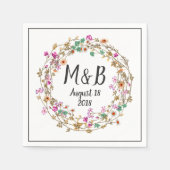 Aangepaste landelijke stijl bloemstuk kunst motief servet (Voorkant)