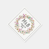 Aangepaste landelijke stijl bloemstuk kunst motief servet (Hoek)