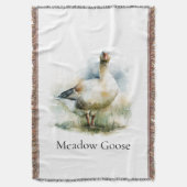 Aangepaste landelijke weide gans watercolor schild deken (Voorkant Verticaal)
