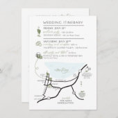 Aangepaste landkaart uitnodigingskaart voor ABBY Informatiekaartje (Voorkant / Achterkant)