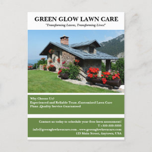 Aangepaste Landscaping Lawn Care Business Marketin Briefkaart