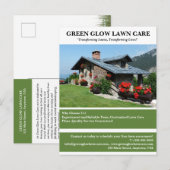 Aangepaste Landscaping Lawn Care Business Marketin Briefkaart (Voorkant / Achterkant)