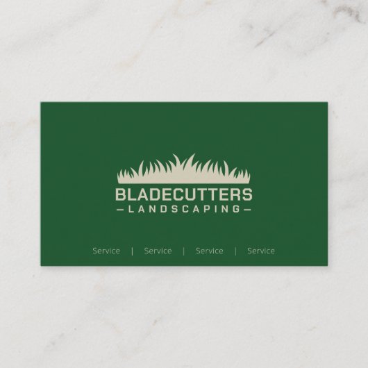 Aangepaste Landscaping Lawn Care Visitekaartjes (Voorkant)