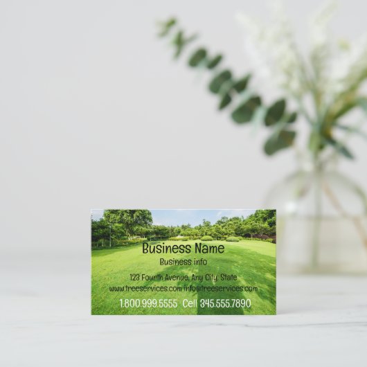 Aangepaste landschapszorg voor grastuinen visitekaartje (Staand voorkant)