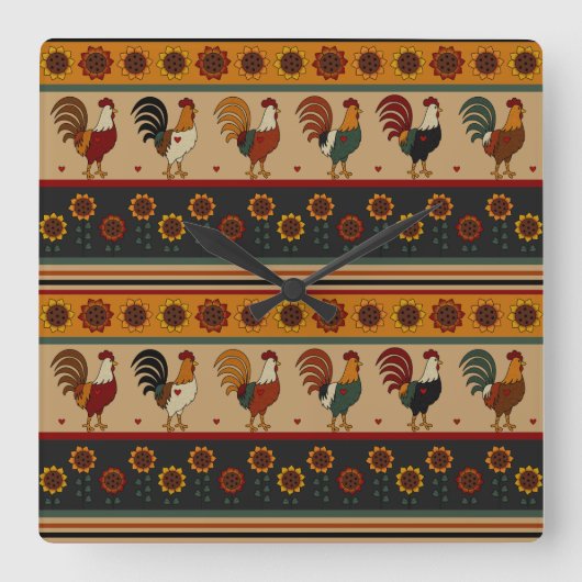 Aangepaste landwandklok vierkante klok (Voorkant)