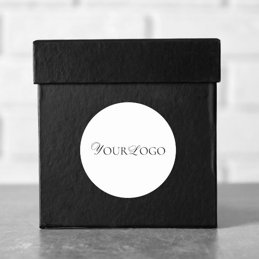 Aangepaste lange dunne zakelijke Logo minimalistis Ronde Sticker