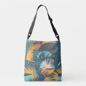 Aangepaste lantaarnmonogramzakken voor Leaf Patter Crossbody Tas (Achterkant)