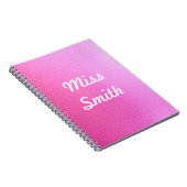 Aangepaste laptop Alle namen Roze pink Notitieboek (Rechterzijde)