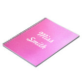 Aangepaste laptop Alle namen Roze pink Notitieboek (Linkerzijde)