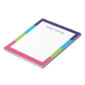 Aangepaste laptop met Bright Rugby Stripes Notitieblok (Linkerzijde)