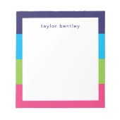 Aangepaste laptop met Bright Rugby Stripes Notitieblok (Voorkant)