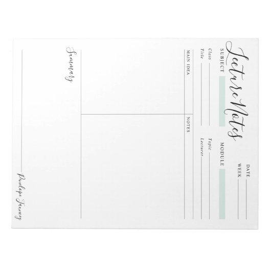 Aangepaste laptop met lectuur notitieblok (Voorkant)