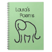 Aangepaste laptop met minimalistisch ellephant notitieboek (Voorkant)