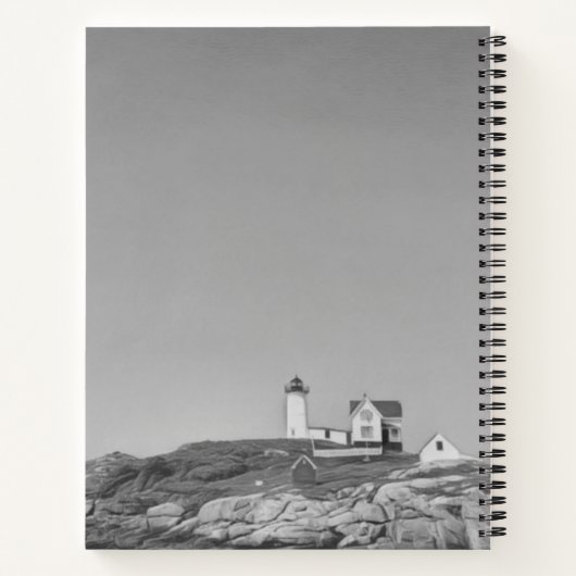 Aangepaste laptop met nubble Lighthouse Notitieboek (Achterkant)