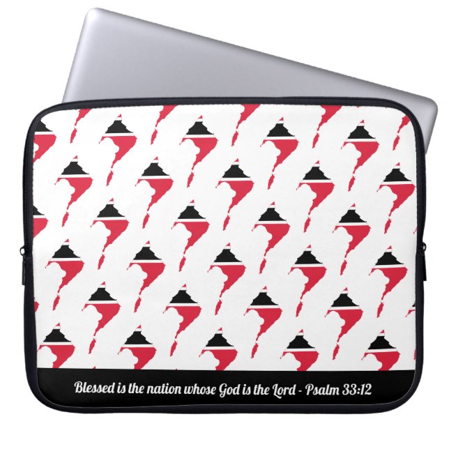 Aangepaste laptop met TRINIDAD & TOBAGO-scripts Sleeve (Voorkant)