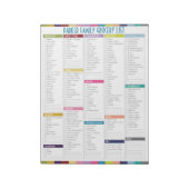 Aangepaste laptop op de lijst met kruideniersbesta notitieblok (Linkerzijde)