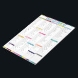 Aangepaste laptop op de lijst met kruideniersbesta notitieblok<br><div class="desc">Moderne en kleurrijke persoonlijke boodschappenlijst door WRKDesignes.</div>