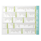 Aangepaste laptop op de lijst met kruideniersbesta notitieblok (Voorkant)