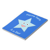 Aangepaste laptop voor Bright Blue Celebration Sta Notitieblok (Linkerzijde)