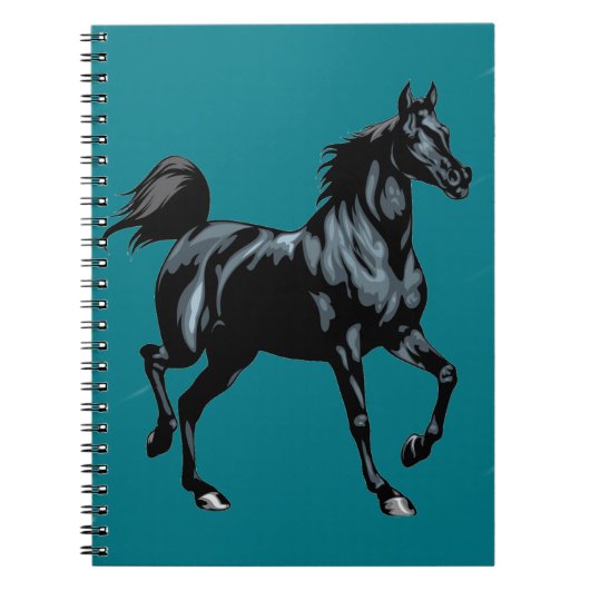 Aangepaste laptop voor paarden notitieboek (Voorkant)