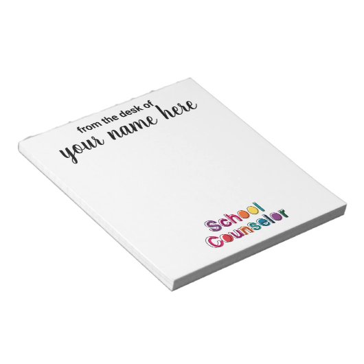 Aangepaste laptop voor schooladviseurs notitieblok (Schuin)