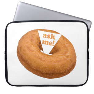Aangepaste laptophoes voor Donut Humor Laptop Sleeve