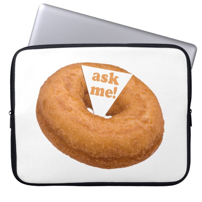 Aangepaste laptophoes voor Donut Humor Laptop Sleeve (Voorkant)