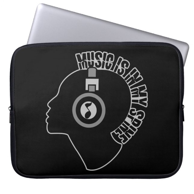 Aangepaste laptophoes voor muziek laptop sleeve (Voorkant)