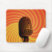 Aangepaste laptophoes voor Retro Microphone Muismat (Met muis)