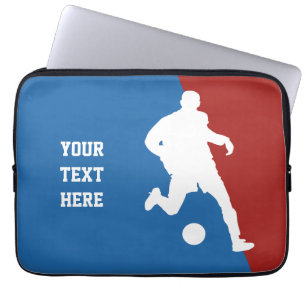 Aangepaste laptophoes voor voetballer laptop sleeve