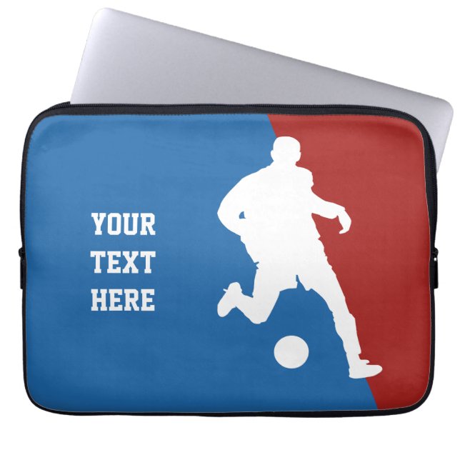 Aangepaste laptophoes voor voetballer laptop sleeve (Voorkant)
