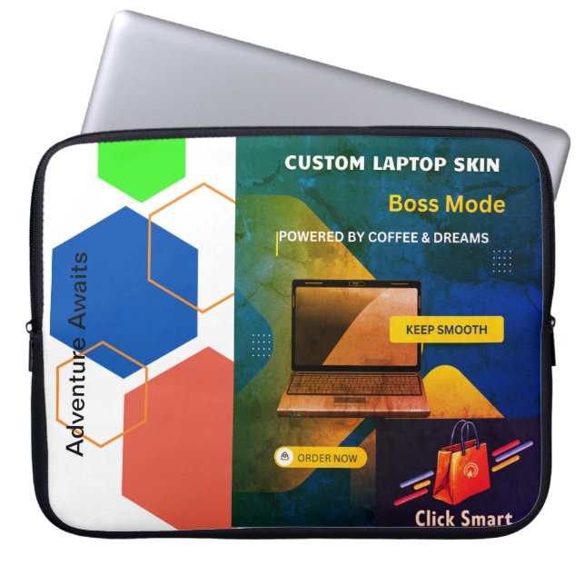 Aangepaste laptophoezen - Geef je apparaat een boo Laptop Sleeve (Voorkant)