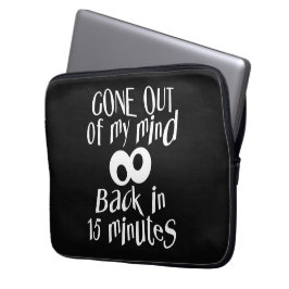 Aangepaste laptophoezen met "Gone Out My Mind" Laptop Sleeve