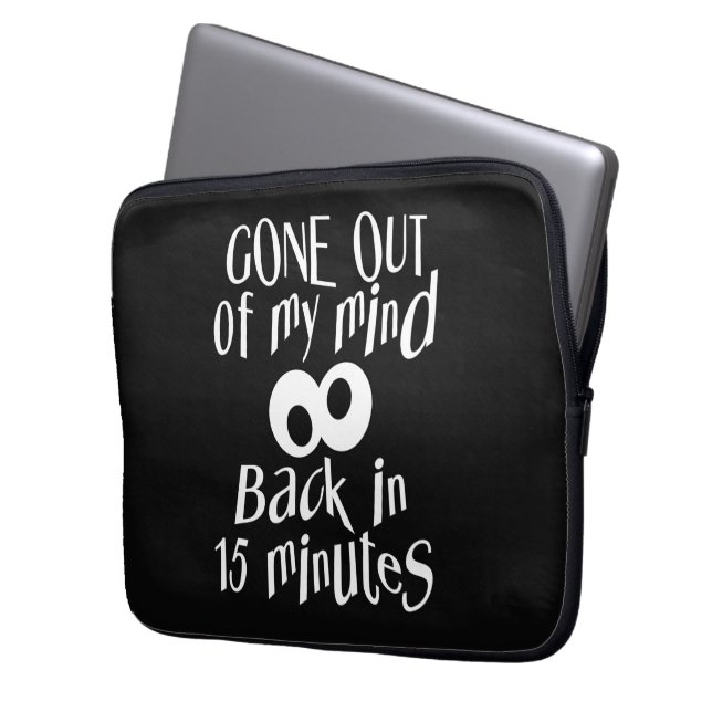 Aangepaste laptophoezen met "Gone Out My Mind" Laptop Sleeve (Voorkant Links)
