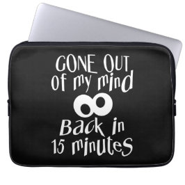 Aangepaste laptophoezen met "Gone Out My Mind" Laptop Sleeve