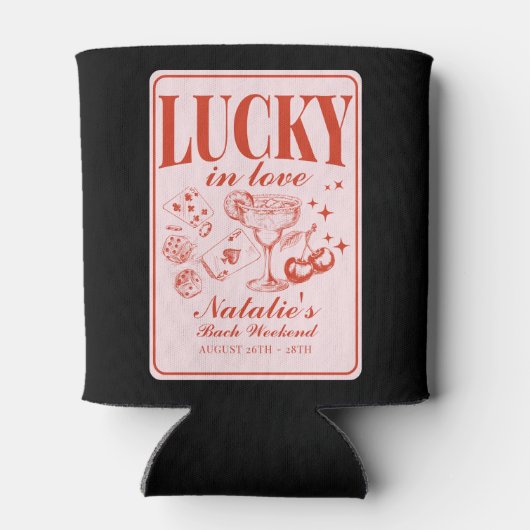 Aangepaste Las Vegas Bachelorette Party gepersonal Blikjeskoeler (Achterkant)