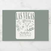 Aangepaste Las Vegas Bachelorette Party gepersonal Likeurfles Etiket (Enkel label)