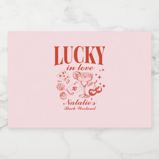 Aangepaste Las Vegas Bachelorette Party gepersonal Likeurfles Etiket (Enkel label)