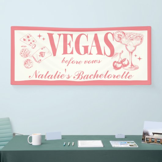 Aangepaste Las Vegas Bachelorette Party gepersonal Spandoek (Beurs)