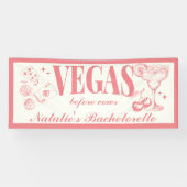 Aangepaste Las Vegas Bachelorette Party gepersonal Spandoek (Horizontaal)