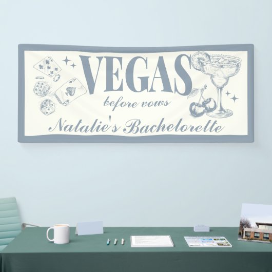 Aangepaste Las Vegas Bachelorette Party gepersonal Spandoek (Beurs)
