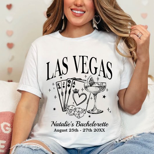 Aangepaste Las Vegas Bachelorette Party gepersonal T-shirt