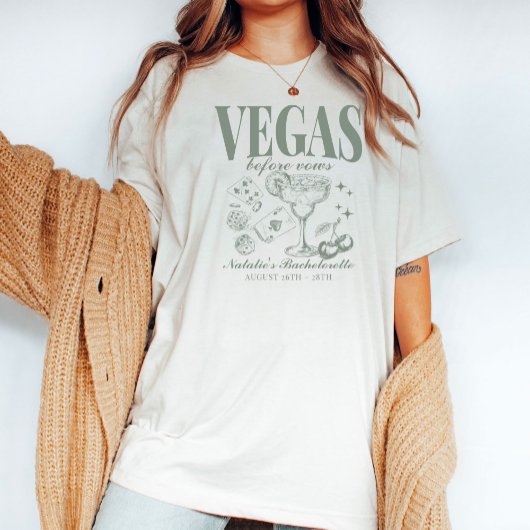Aangepaste Las Vegas Bachelorette Party gepersonal T-shirt