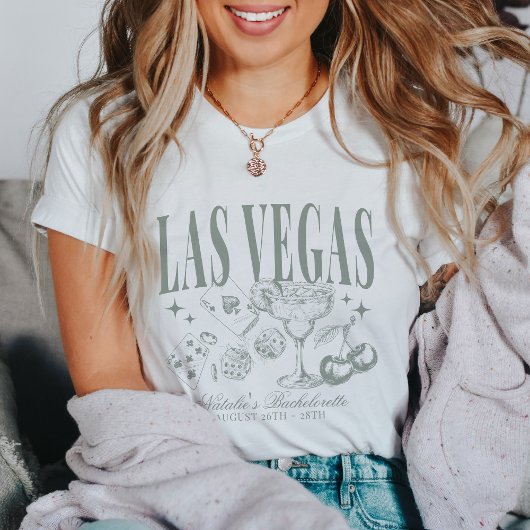 Aangepaste Las Vegas Bachelorette Party gepersonal T-shirt