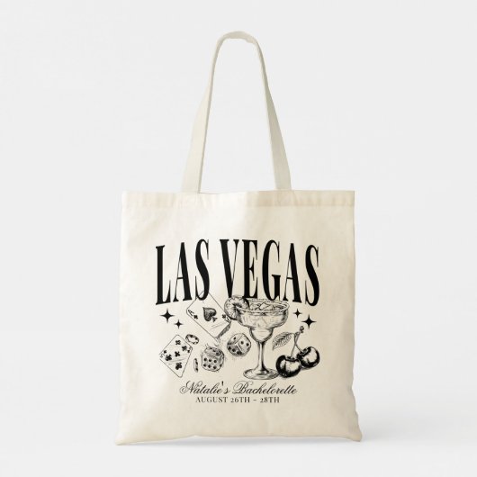 Aangepaste Las Vegas Bachelorette Party gepersonal Tote Bag (Achterkant)