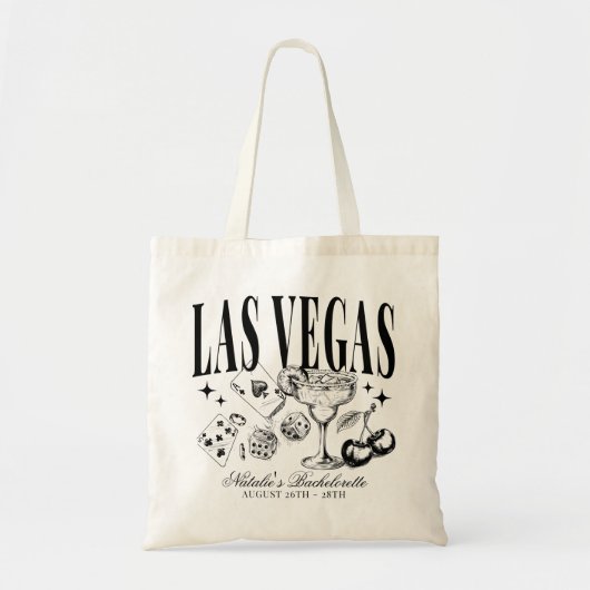 Aangepaste Las Vegas Bachelorette Party gepersonal Tote Bag (Voorkant)