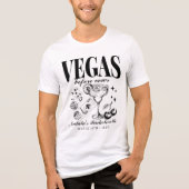 Aangepaste Las Vegas Bachelorette Party gepersonal Tri-Blend Shirt (Voorkant)