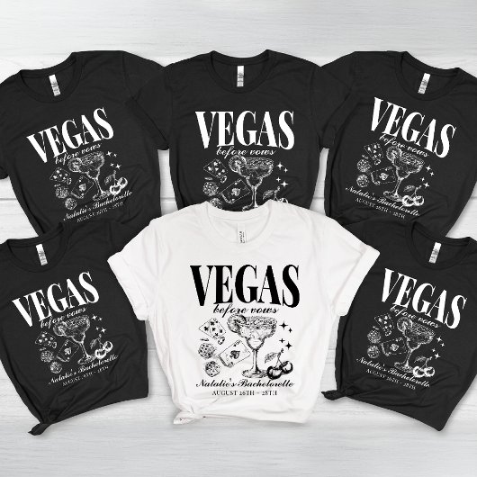 Aangepaste Las Vegas Bachelorette Party gepersonal Tri-Blend Shirt