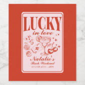 Aangepaste Las Vegas Bachelorette Party gepersonal Wijn Etiket (Enkel label)