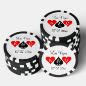 Aangepaste Las Vegas bruiloft partij gunst poker c Pokerchips (Opstapeling)